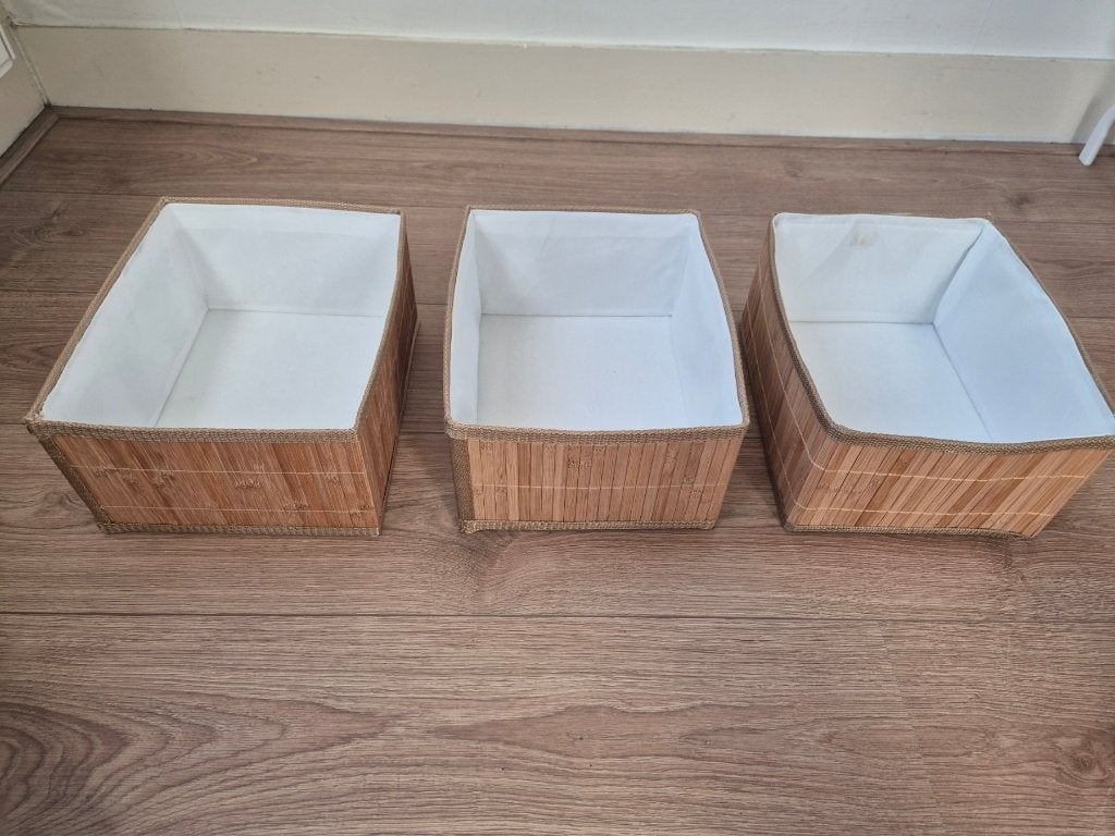 3x Bamboe kledingkast manden, Ophalen, Minder dan 50 cm, Zo goed als nieuw, Minder dan 25 cm