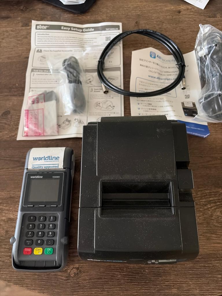 Worldline YOXIMO pinautomaat en Star TSP100III bonprinter, Ophalen