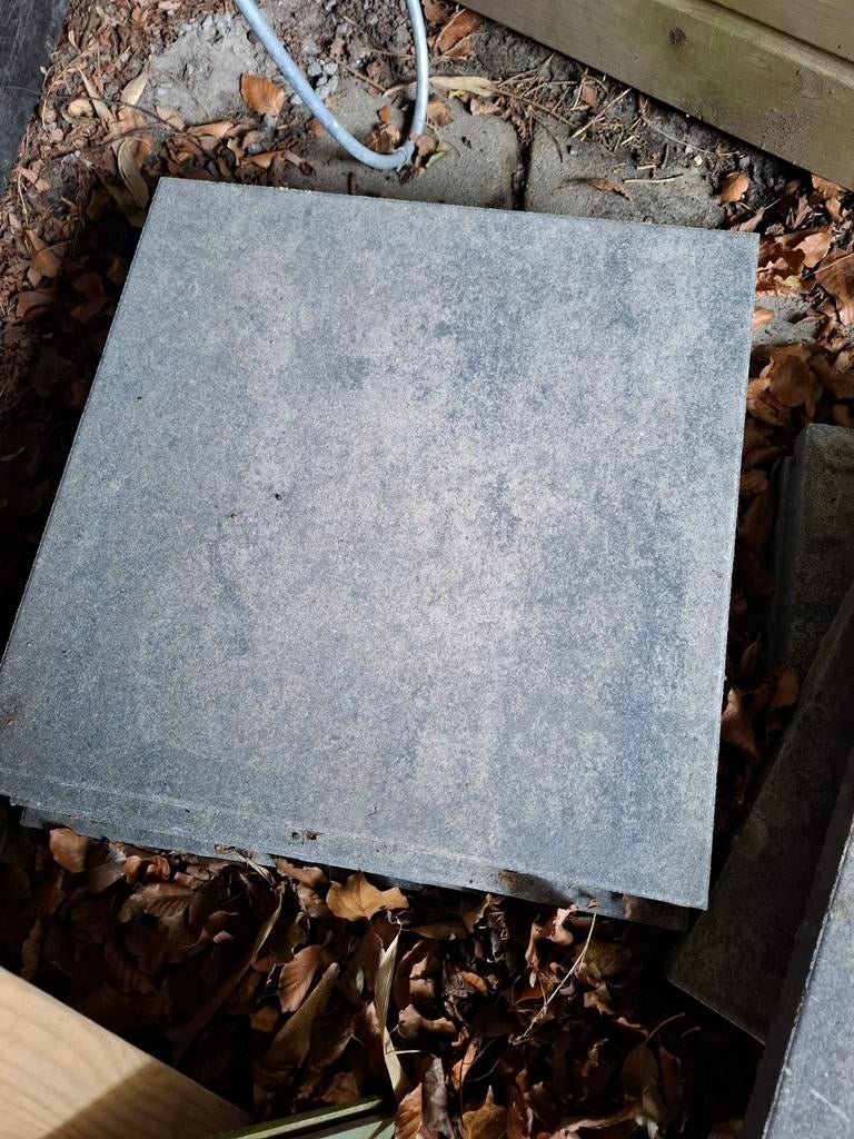11 Terrastegels 60x60x4 cm - Grijs beton. Overcompleet, Tuin en Terras, Tegels en Klinkers, Ophalen, Nieuw, Minder dan 5 m², Beton