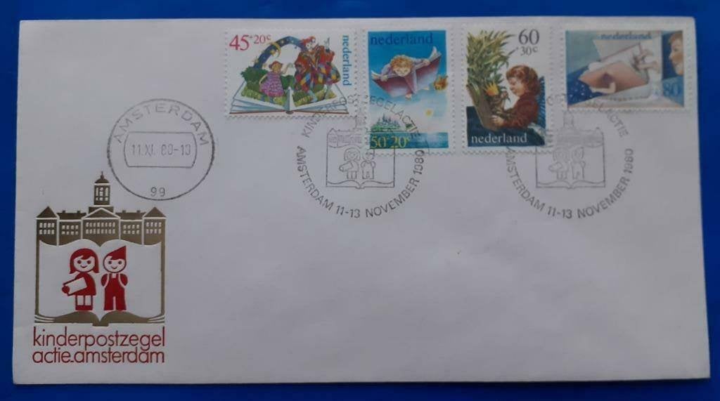 FDC Kinderpostzegels 1980 - NVPH 1210-1213, Verzenden, Nederland