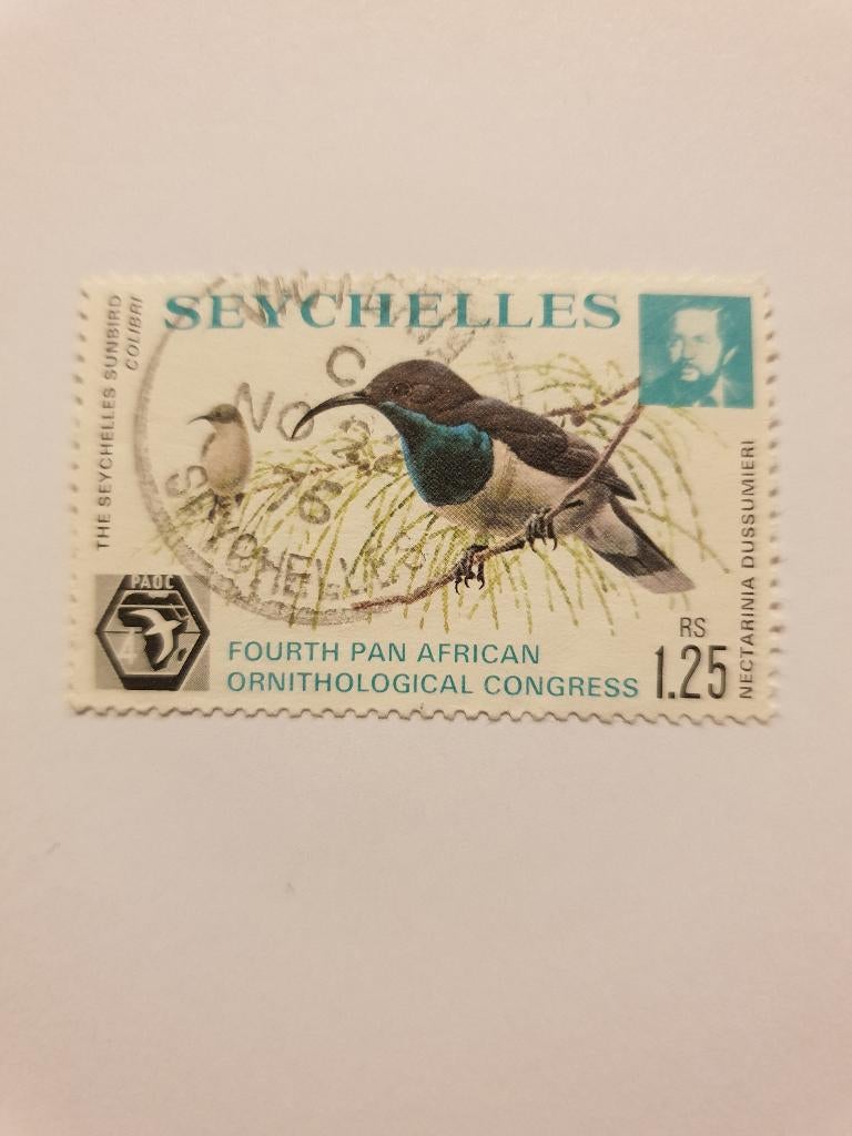 0585 seychells 4th ornithological congress, Verzenden, Overige landen