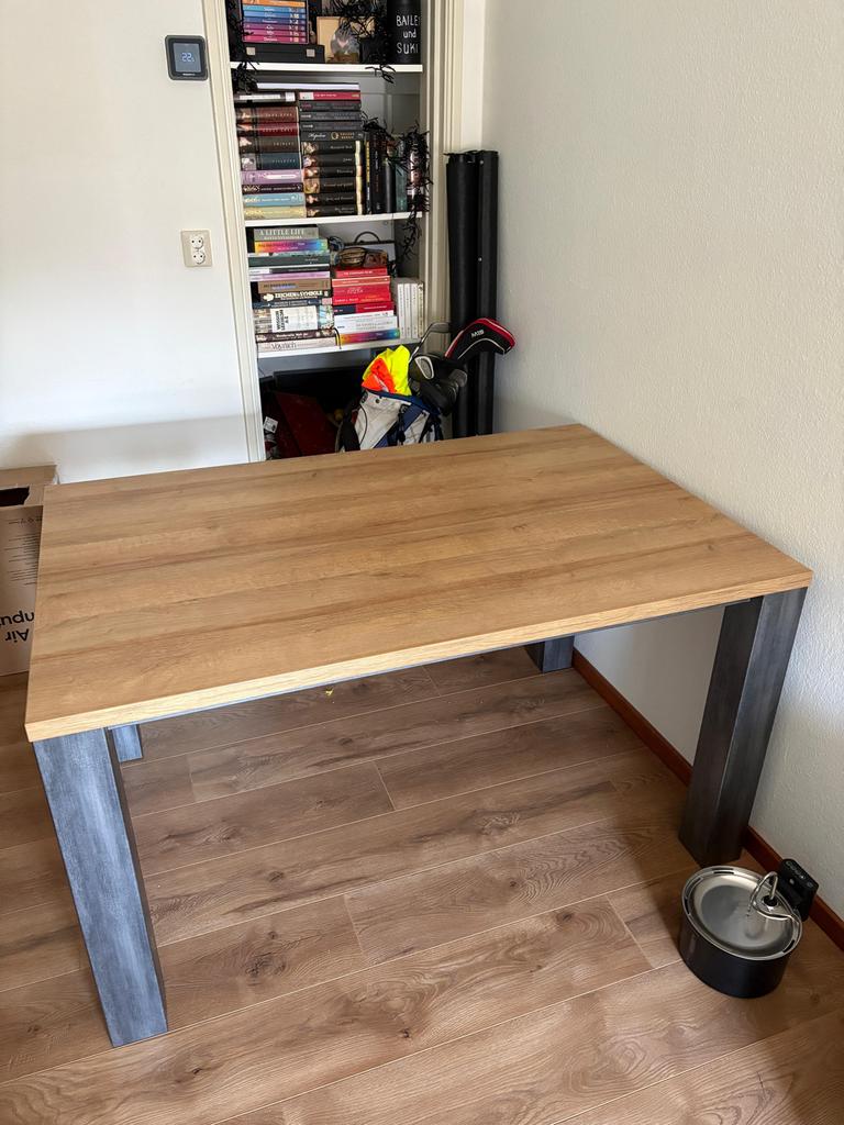 Eettafel, Huis en Inrichting, Tafels | Eettafels, Ophalen, 100 tot 150 cm, 50 tot 100 cm, Zo goed als nieuw