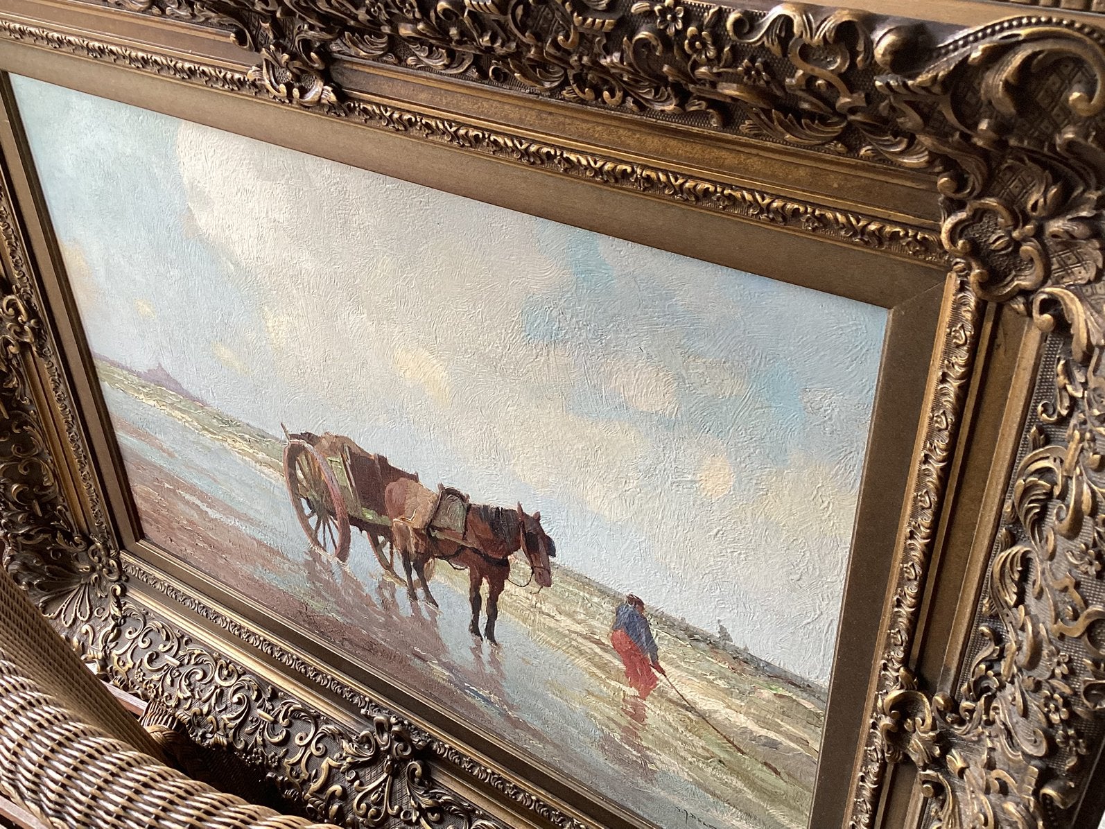 Schilderij olieverf gesigneerd G.J. Delfgaauw., Ophalen
