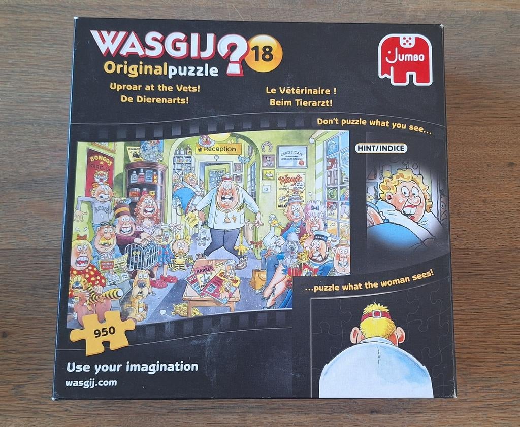Wasgij Originalpuzzel 18 - De Dierenarts, Ophalen of Verzenden, 500 t/m 1500 stukjes, Zo goed als nieuw