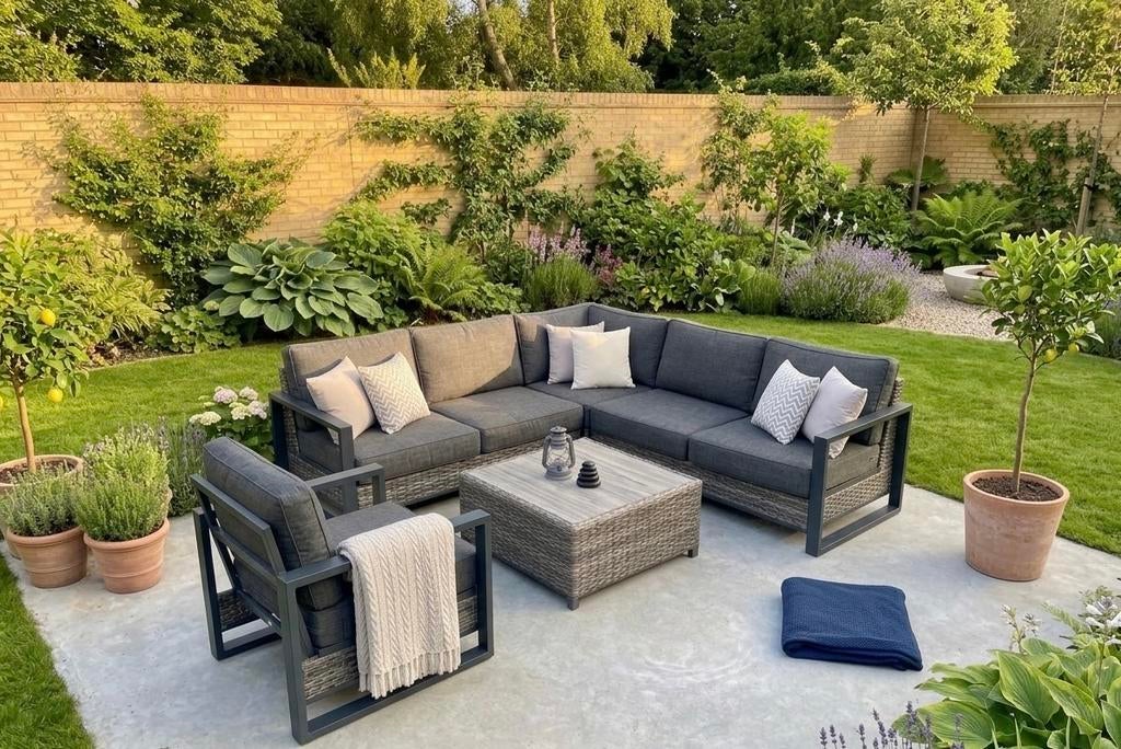 Loungeset all wheater showroommodel met gratis tafel, Ophalen, Nieuw