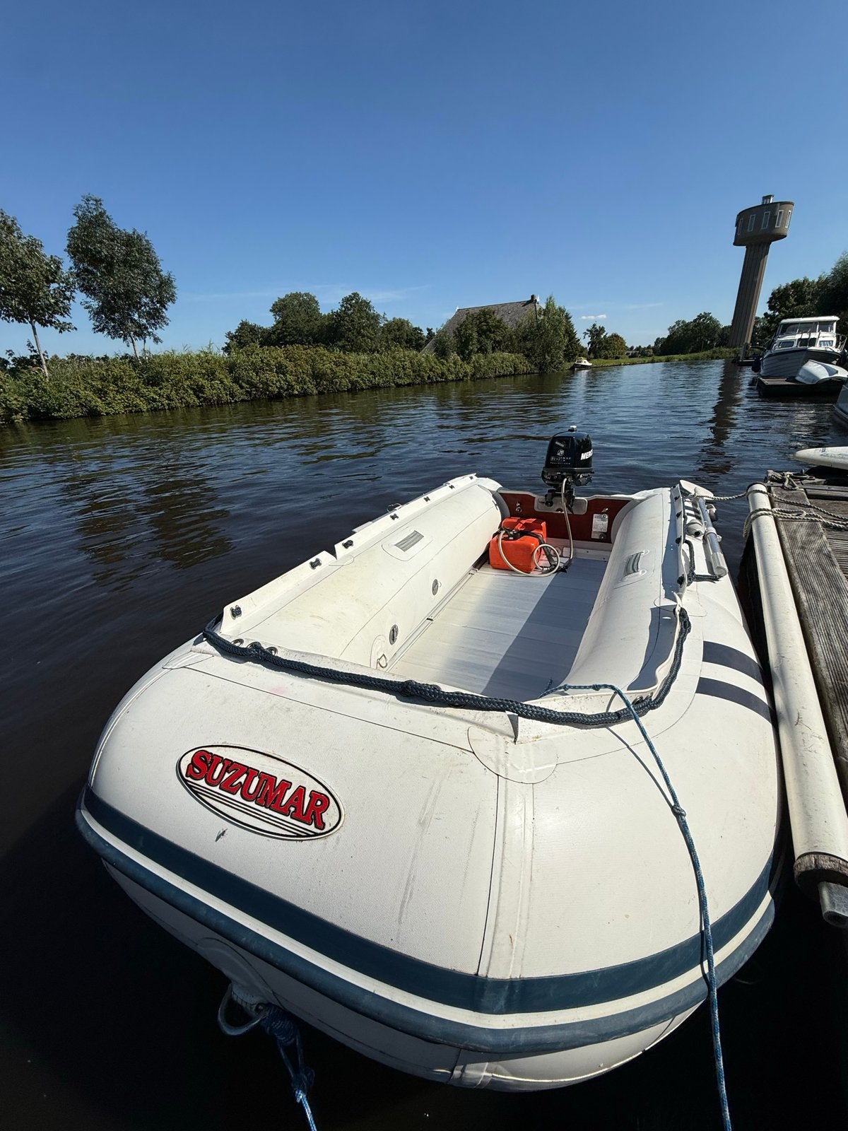 Complete Suzumar rubberboot 318cm met 4PK 4t Mercury motor, Watersport en Boten, Ophalen, Gebruikt