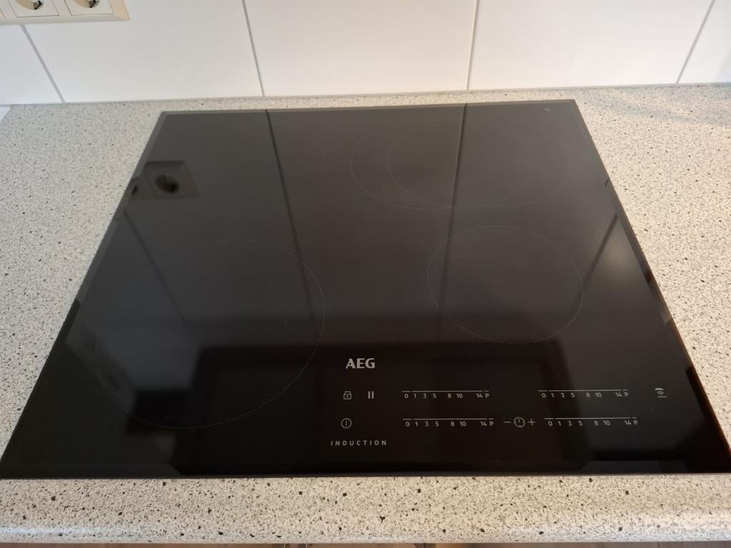 AEG inductie kookplaat met afdekplaat, Witgoed en Apparatuur, Kookplaten, Ophalen, Inbouw, Inductie, 4 kookzones