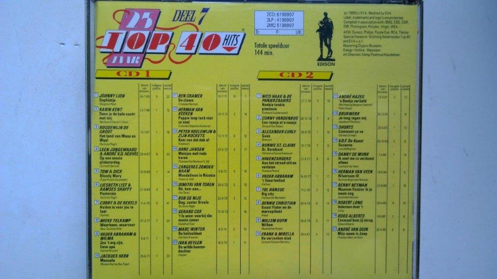 25 Jaar Nederlandstalige Top 40 Hits Deel 7 1965-1989, Ophalen of Verzenden, Zo goed als nieuw, Nederlandstalig