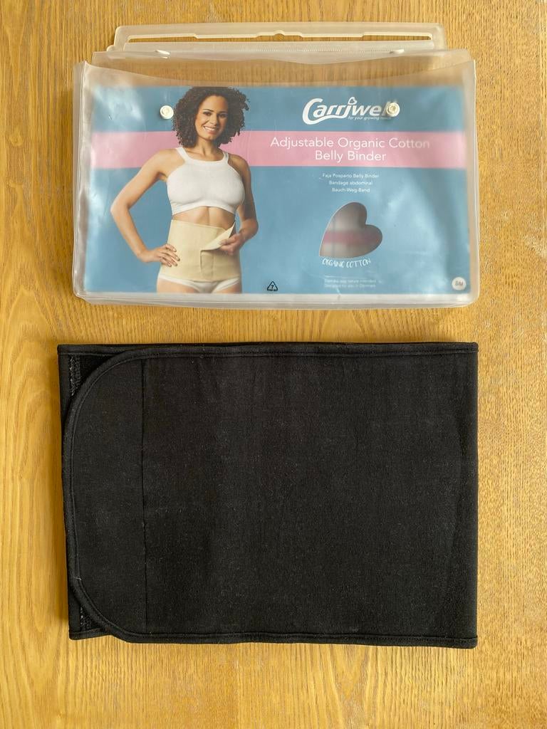 Carriwell Belly Binder buikband zwart maat S/M, Ophalen of Verzenden, Gebruikt