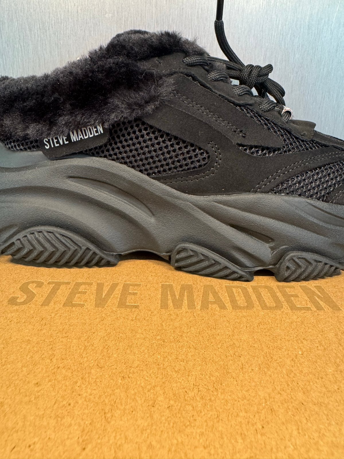Steve Madden Pheobe Sneakers Zwart - Maat 39, Zwart, Nieuw, Ophalen of Verzenden, Sneakers of Gympen