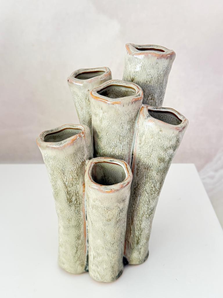 Vaas groen, Ophalen of Verzenden, Zo goed als nieuw, Groen, Glas