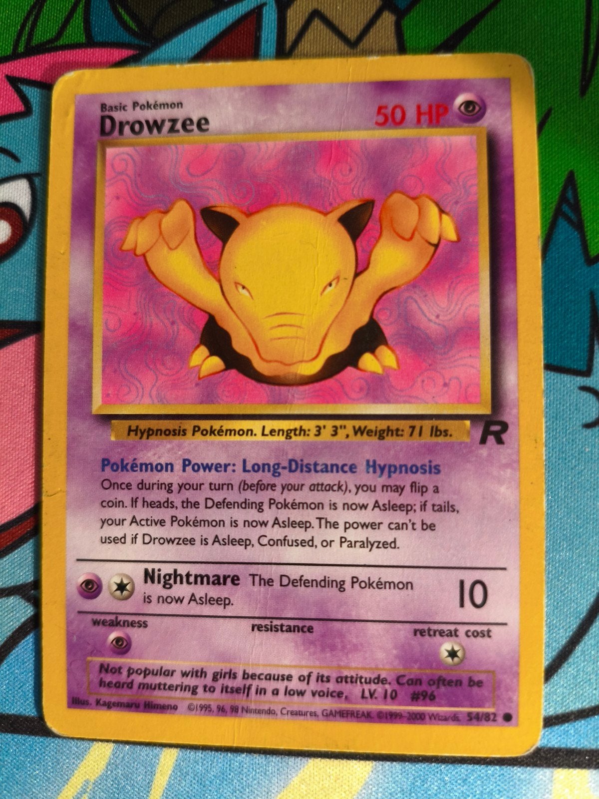Drowzee 54/82 Team Rocket, Verzenden, Gebruikt, Losse kaart