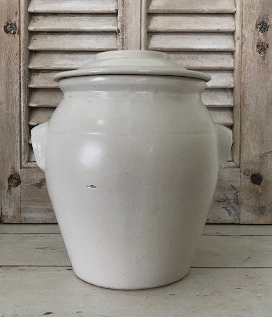Digoin Sarreguemines grès pot vinaigre olijfolie pot grijs, Antiek en Kunst, Antiek | Keramiek en Aardewerk, Ophalen of Verzenden