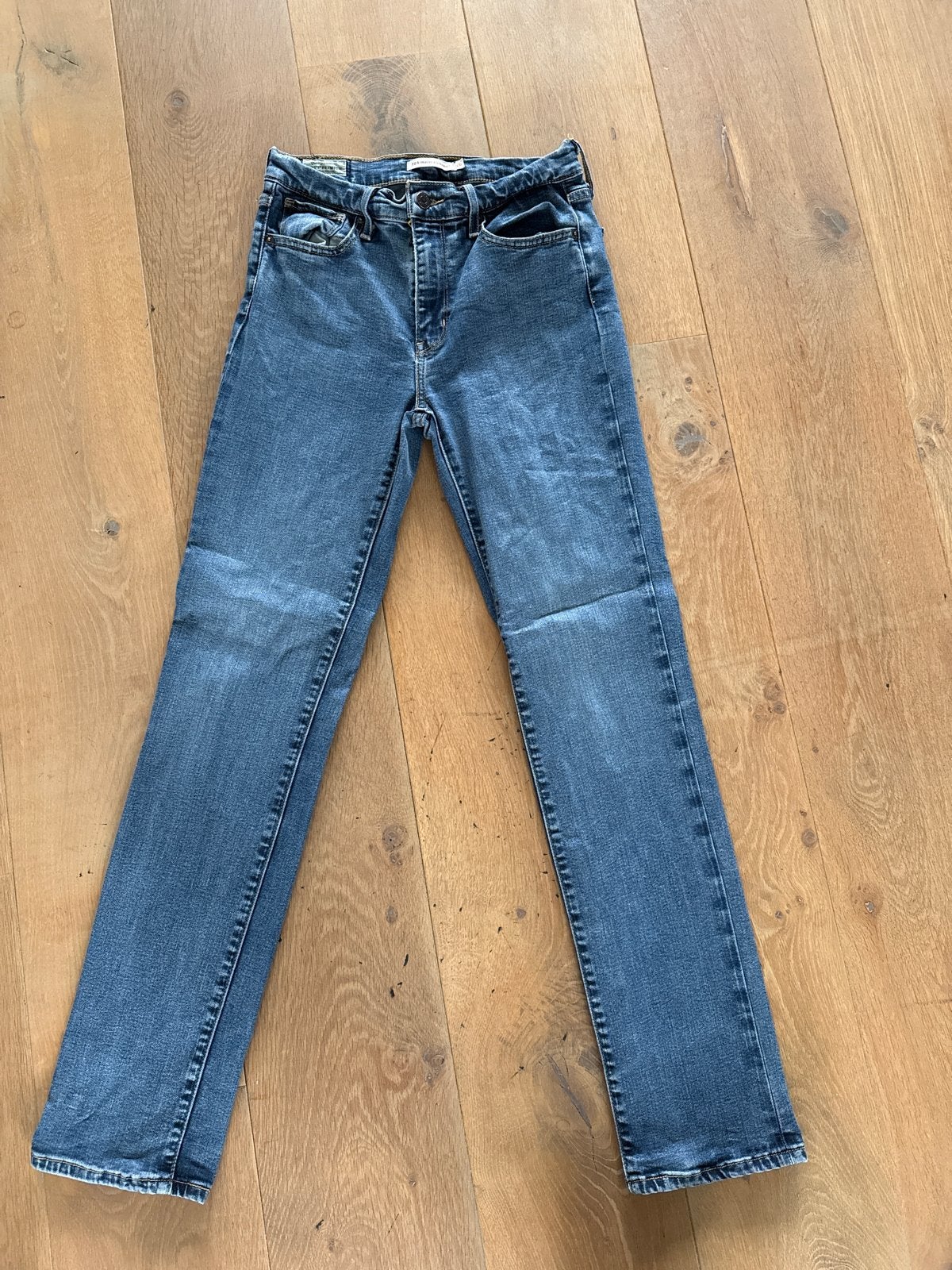 Levi's 724 High Rise Straight Jeans W26/L32, Verzenden, Gedragen, Blauw, W27 (confectie 34) of kleiner