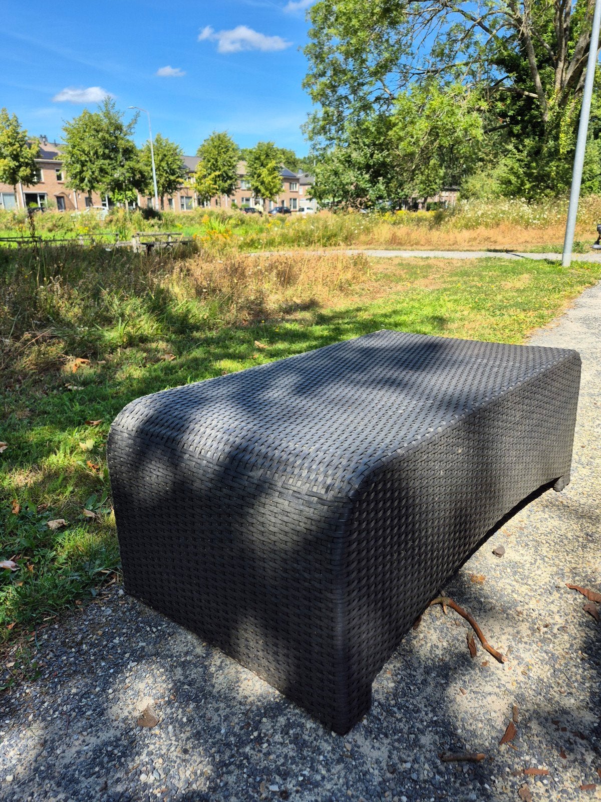 Wicker loungetafel – 117  64  45 cm, Tuin en Terras, Ophalen, Gebruikt, Rechthoekig, Wicker