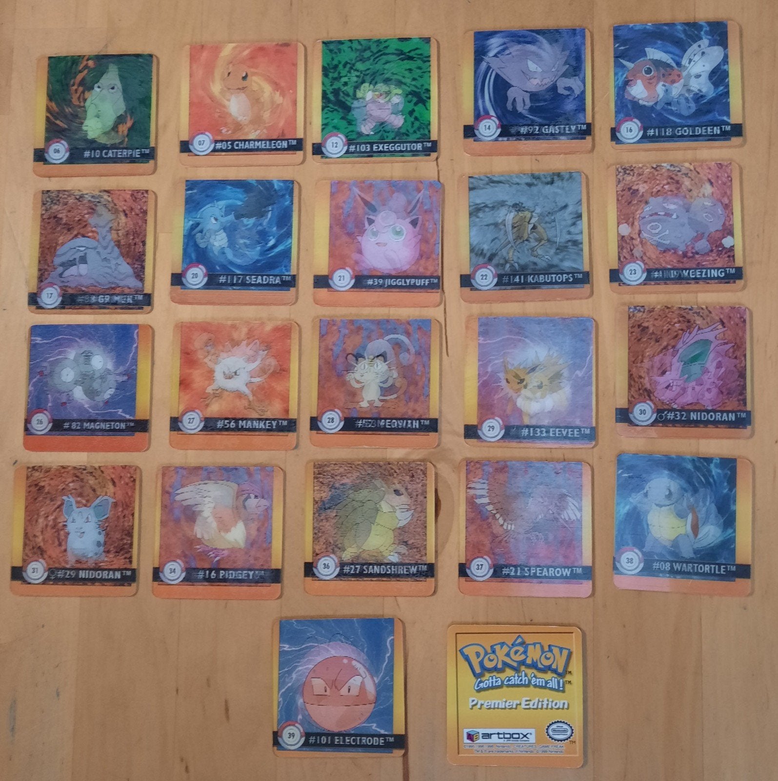 Pokémon Premier Edition - 21 beweegbare kaartjes, Ophalen of Verzenden, Nieuw