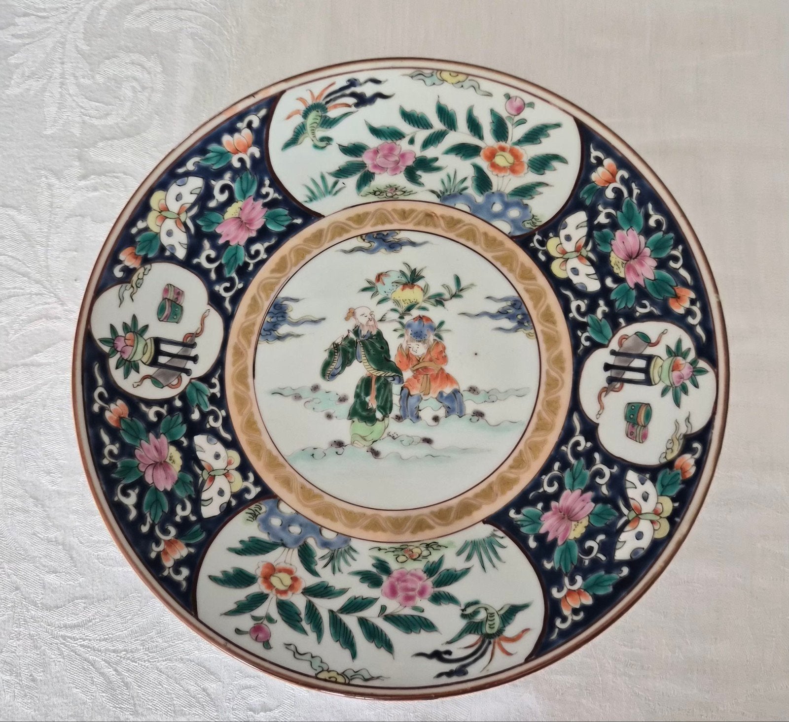 Japans Arita-porselein (Imari) bord Chinese stijl-decoratie, Antiek en Kunst, Ophalen of Verzenden