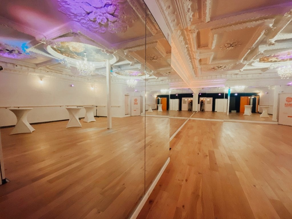 Spiegelwand 20 meter lang en 2,30 meter hoog - demontabel, Sport en Fitness, Ophalen, Zo goed als nieuw, Overige typen