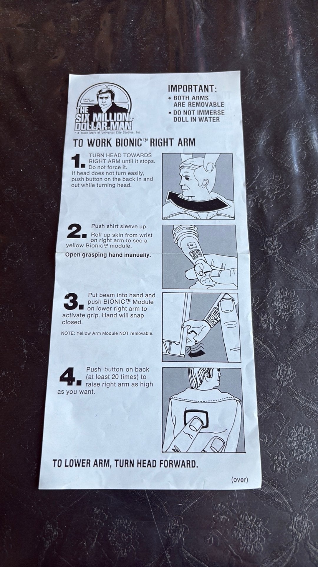 Instructie folder Bionic Arm van The Six million dollar man, Ophalen of Verzenden, Gebruikt