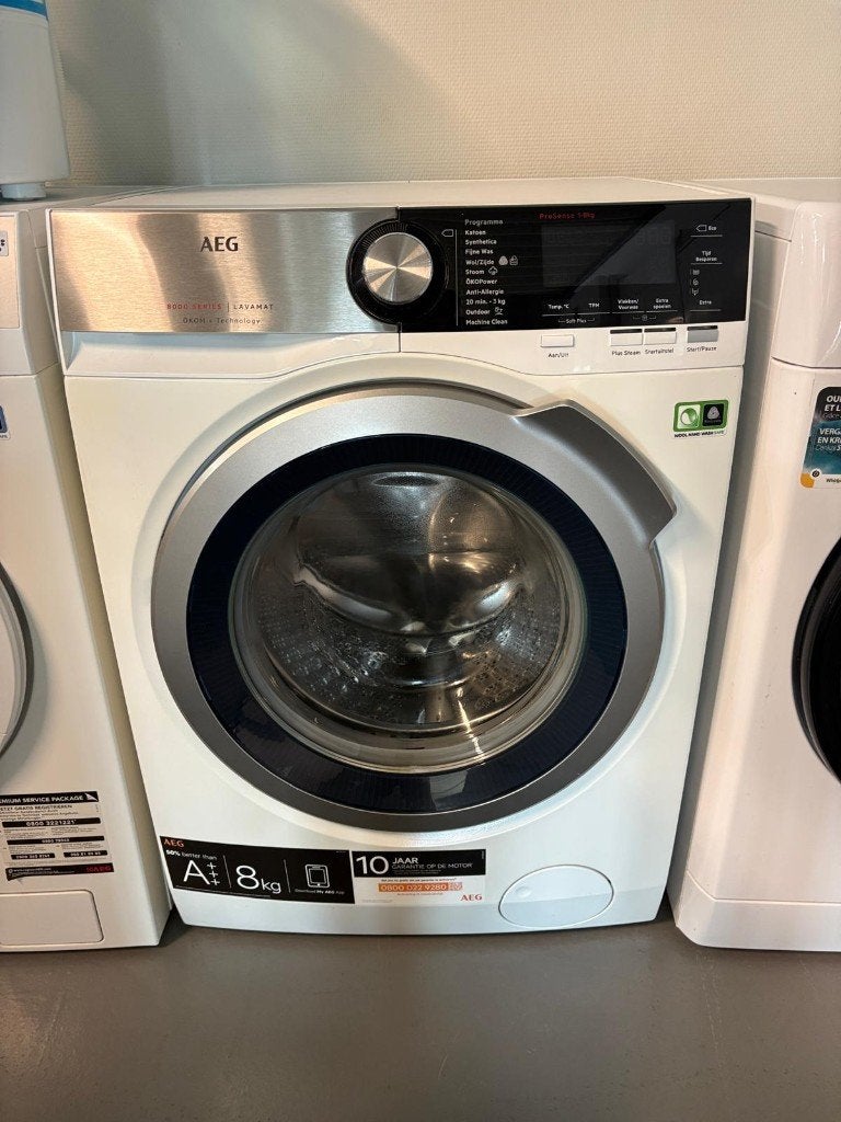 Gebruikte AEG wasmachine 8000 serie ProSense 8 kg, 1200 tot 1600 toeren, Gebruikt, 8 tot 10 kg, Energieklasse A of zuiniger