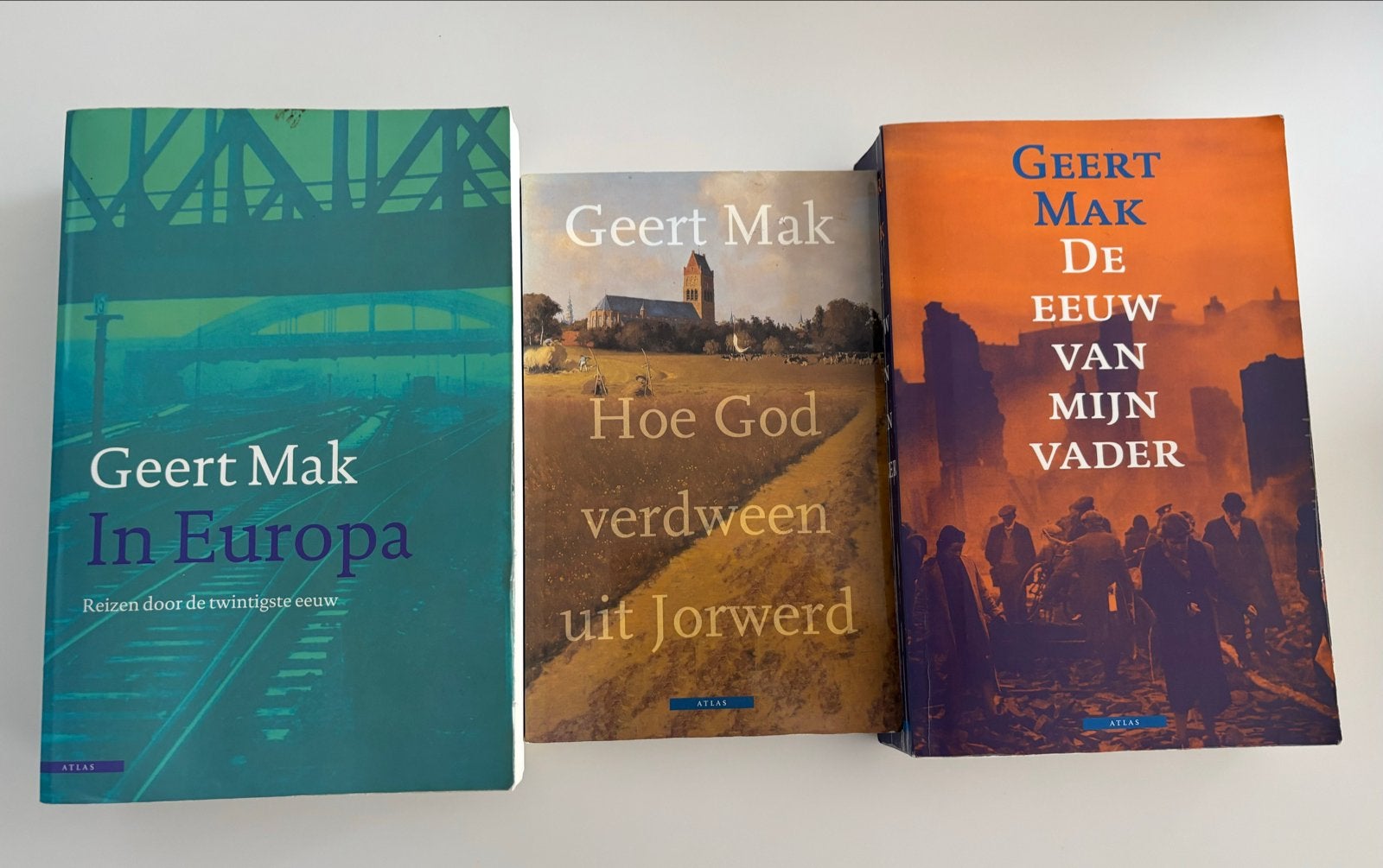3 boeken van Geert Mak: In Europa, Hoe God verdween, Eeuw va, Ophalen, 20e eeuw of later, Gelezen