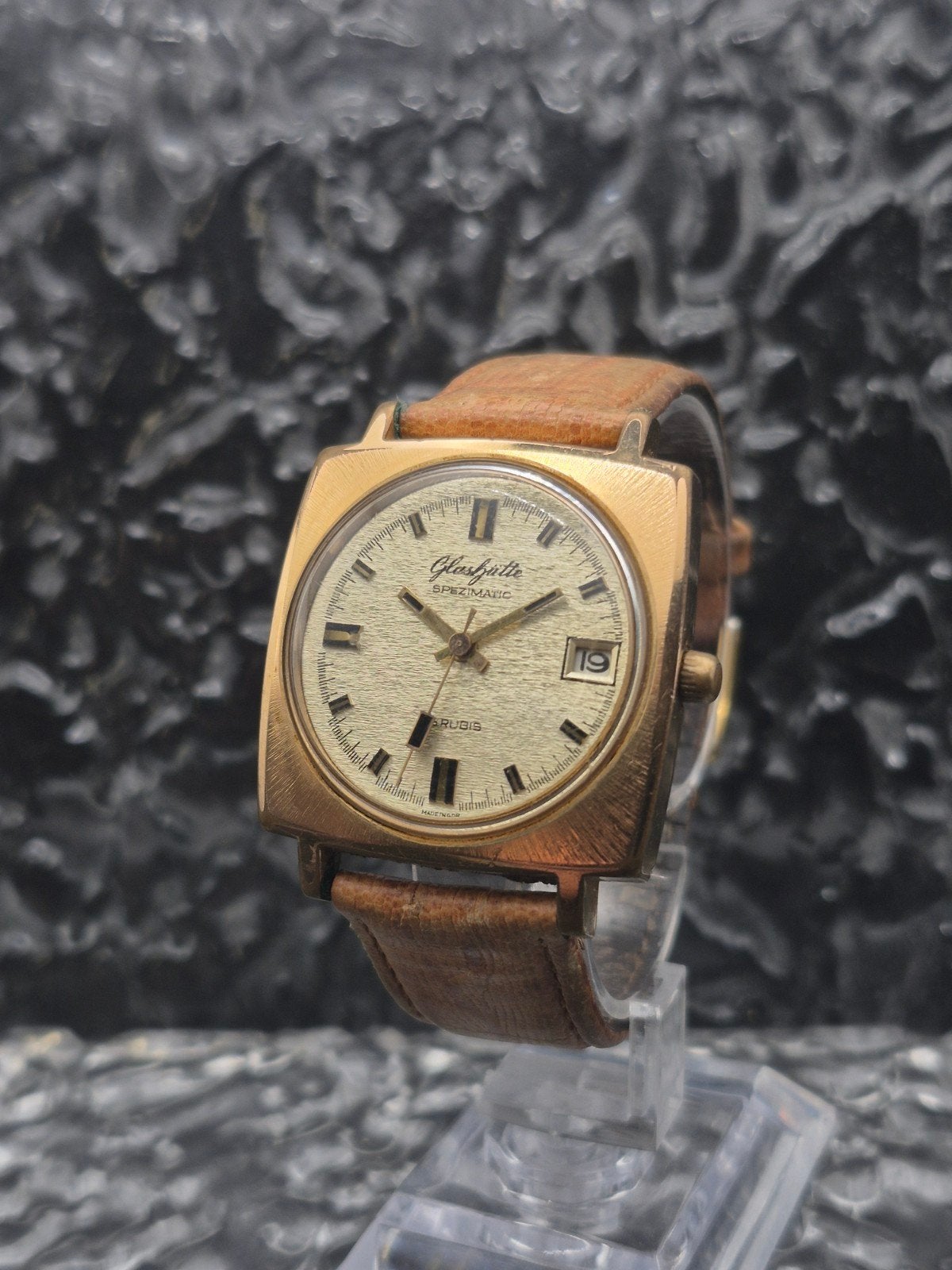Glashutte GUB Spezimatic Gold Plated Automaat - GDR, Glashutte, Glashutte, IOS, Ophalen of Verzenden