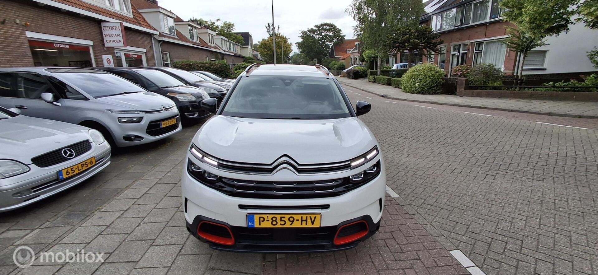 Citroen C5 Aircross 1.6 PureTech Shine, trekhaak, vol leer,, Auto's, Gebruikt, Euro 6, C5 Aircross, Wit