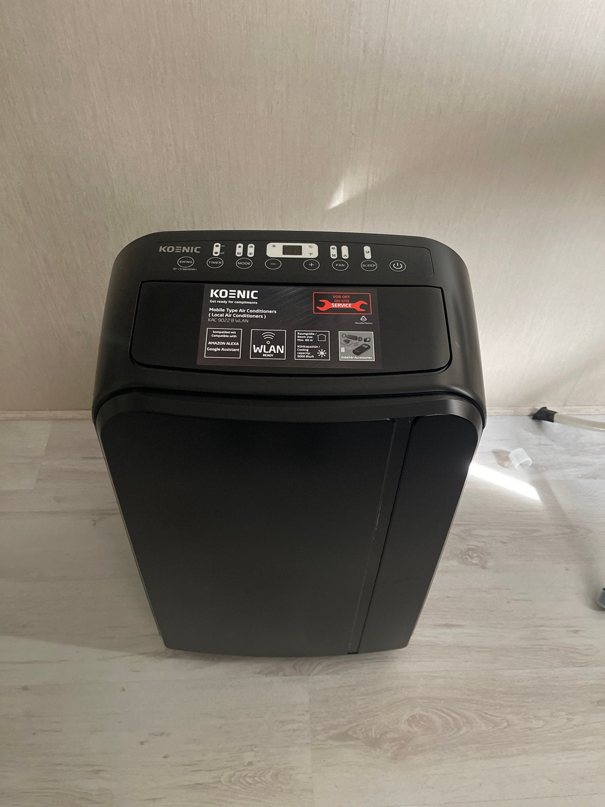 Koenic KAC 9022 B WLAN Mobiele Airco - Zo goed als nieuw, Witgoed en Apparatuur, Airco's, 3 snelheden of meer, Ophalen of Verzenden