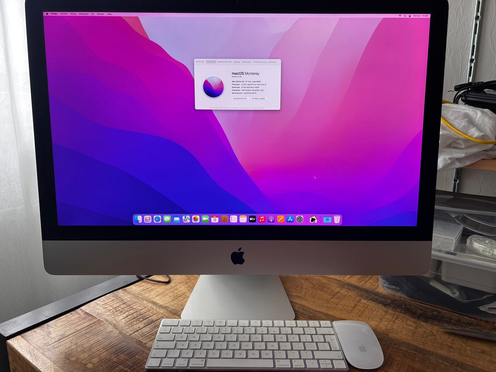 27” Apple Imac 2015, Computers en Software, Apple Desktops, Gebruikt, iMac, HDD en SSD, 3 tot 4 Ghz, 32 GB, Ophalen