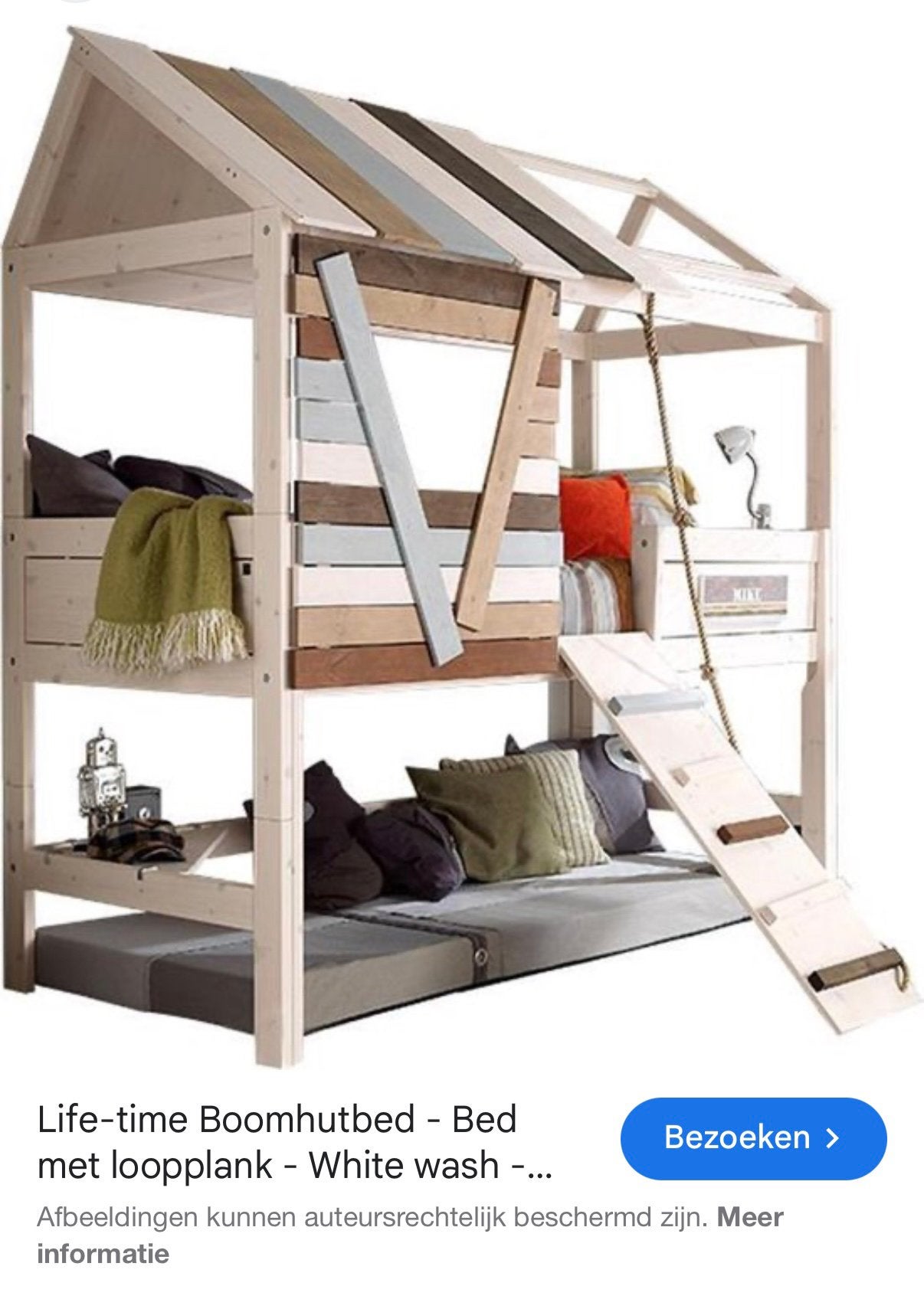 Boomhut bed life time, Ophalen, 85 tot 100 cm, Gebruikt, Lattenbodem