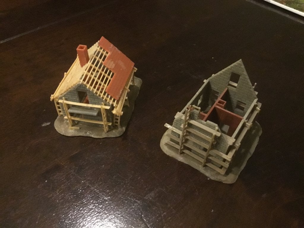 2 x huisje in aanbouw, Overige merken, Gebruikt, Gelijkstroom, Brug, Tunnel of Gebouw