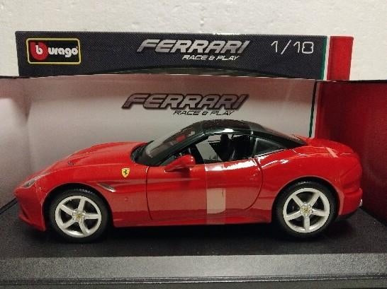 Ferrari California T closed Top red Bburago metal 1:18 KRD, Hobby en Vrije tijd, Modelauto's | 1:18, Ophalen of Verzenden, Zo goed als nieuw
