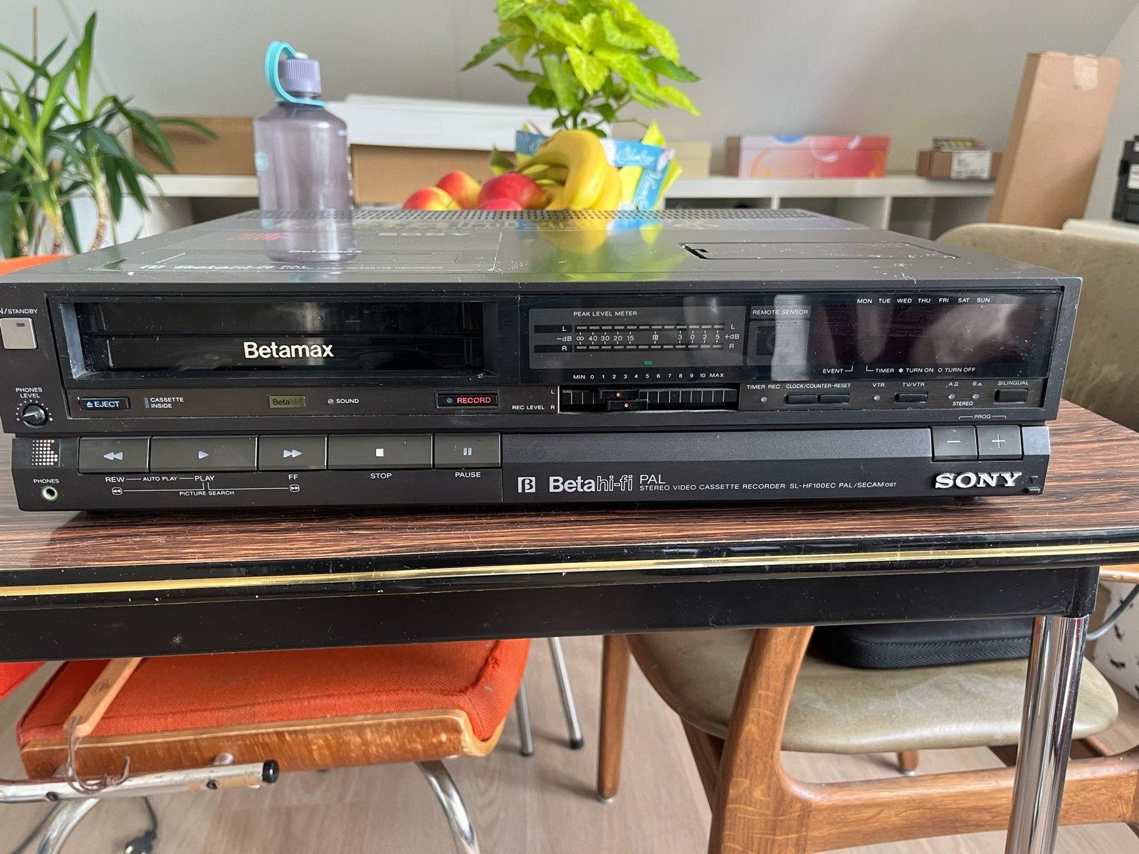Sony Betamax SL-HF100EC Betahi-fi PAL Videorecorder, Ophalen of Verzenden, Gebruikt, Betamax-speler of -recorder