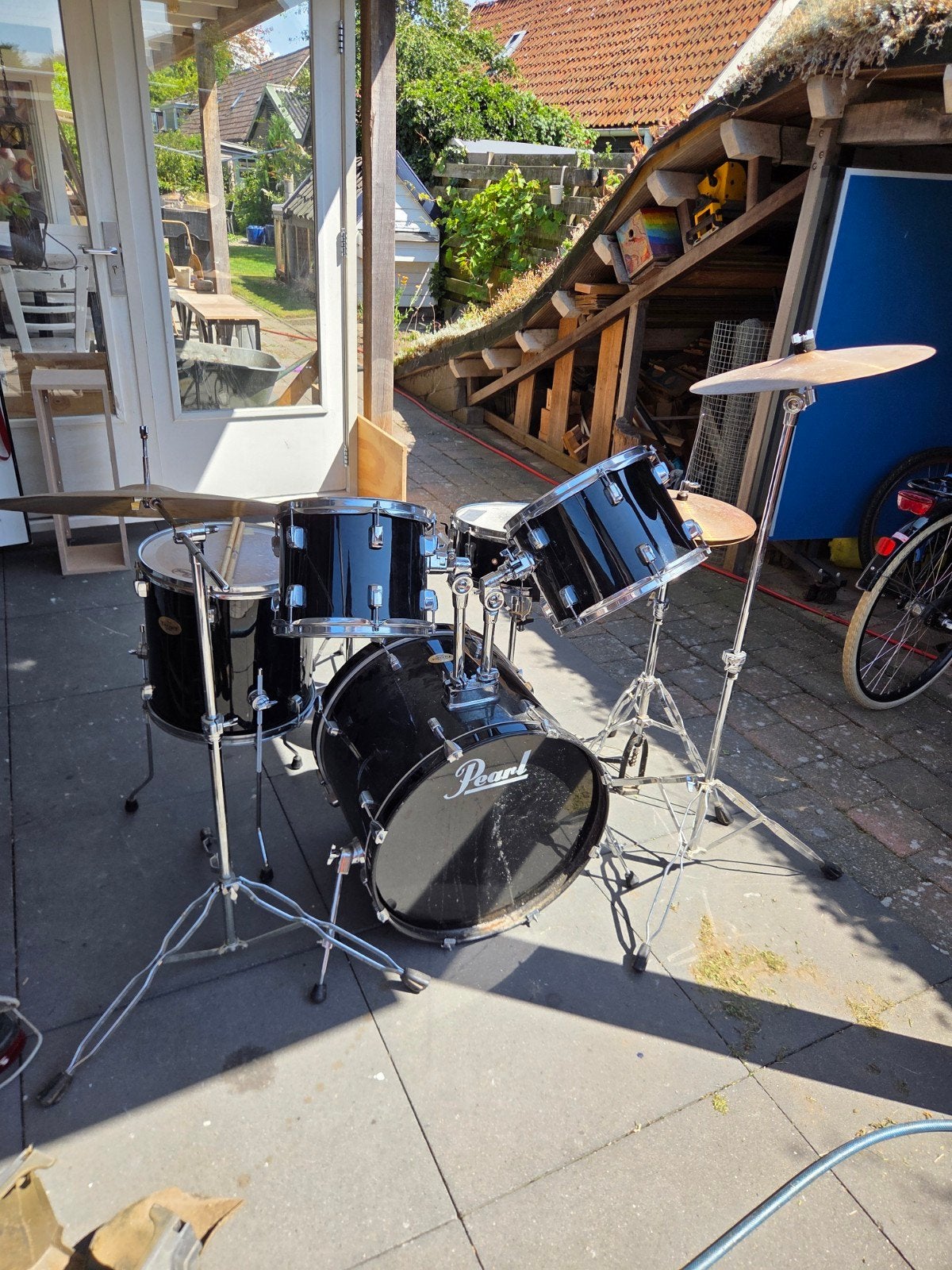 Pearl drumstel, Muziek en Instrumenten, Drumstellen en Slagwerk, Ophalen, Gebruikt, Pearl