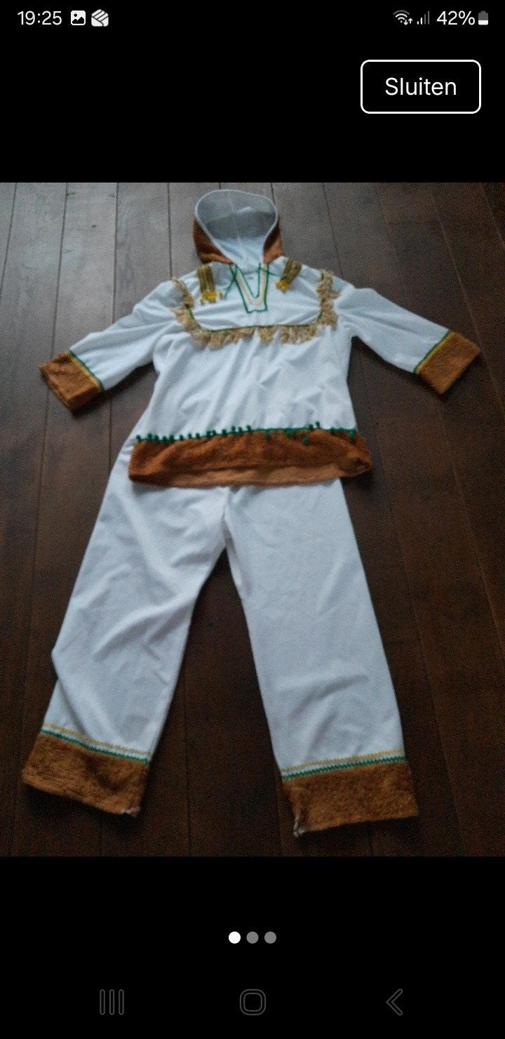 carnavals pak eskimo met kleine beschadiging aan pijp, Ophalen of Verzenden, Gedragen, Geen merk