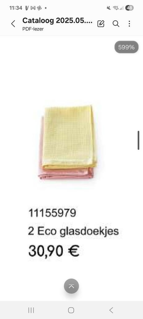 Nieuwe microvezel glasdoeken van tupperware, Huis en Inrichting, Keuken | Tupperware, Nieuw, Overige typen, Ophalen of Verzenden
