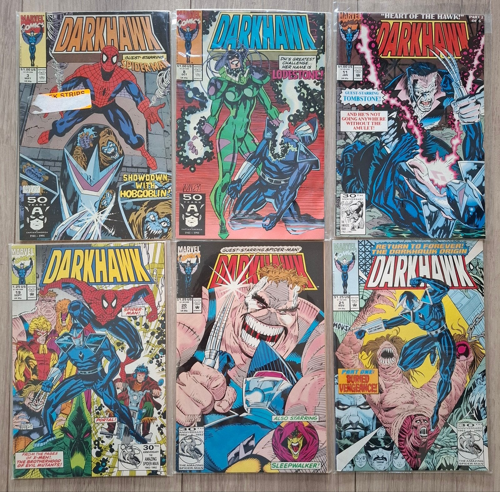 Marvel comics Darkhawk 6 stuks., Meerdere comics, Ophalen of Verzenden, Gelezen, Amerika