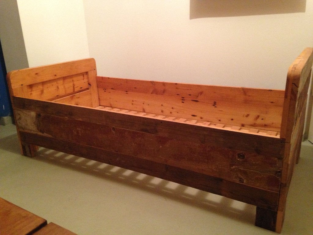 PIET HEIN EEK / JUNIORBED / SLOOPHOUT, Kinderen en Baby's, Kinderkamer | Bedden, Ophalen, Gebruikt, 140 tot 160 cm, 70 tot 85 cm
