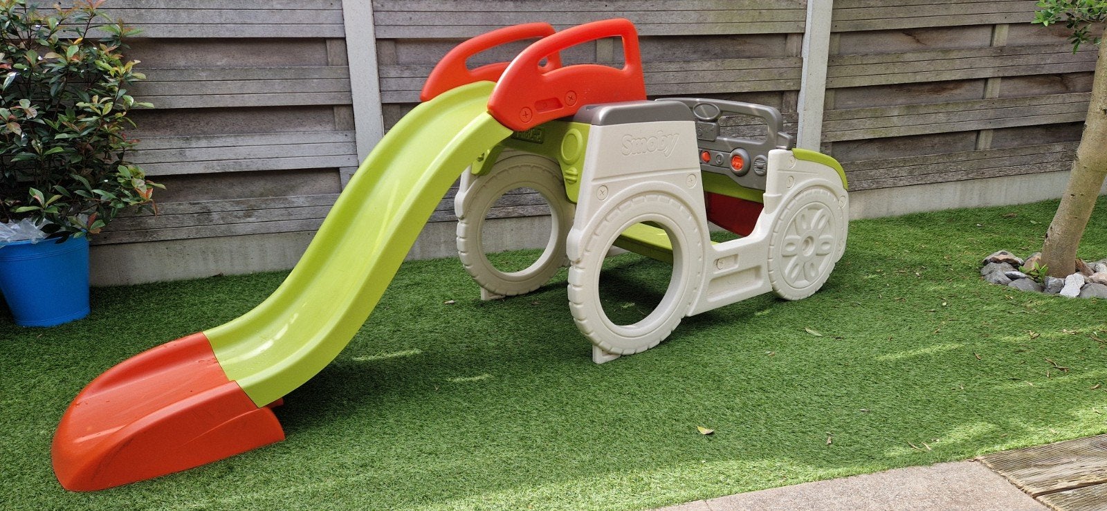 Smoby Glijbaan met Auto Speeltoestel, Ophalen, Gebruikt, Klimwand