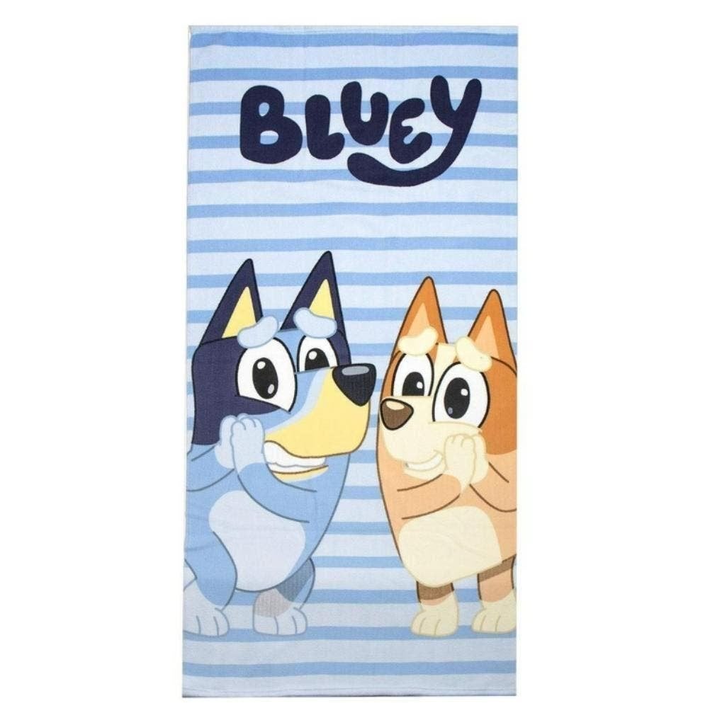 Bluey en Bingo Badlaken - Sneldrogend Strandlaken, Bluey, Jongen of Meisje, One size, Nieuw