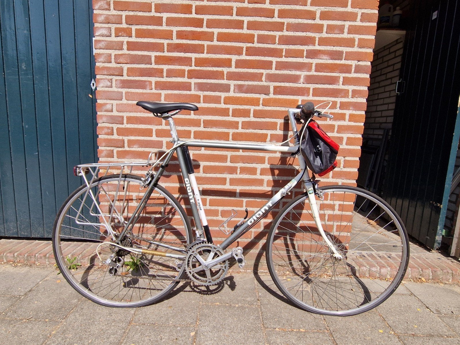 Giant racefiets met bagagedrager, Ophalen, 28 inch, Gebruikt, Velgrem