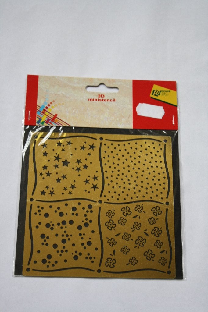 3D Mini embossingstencil bloem/stip/ster 1007, Verzenden, Nieuw, Kerst, Pons of Mal