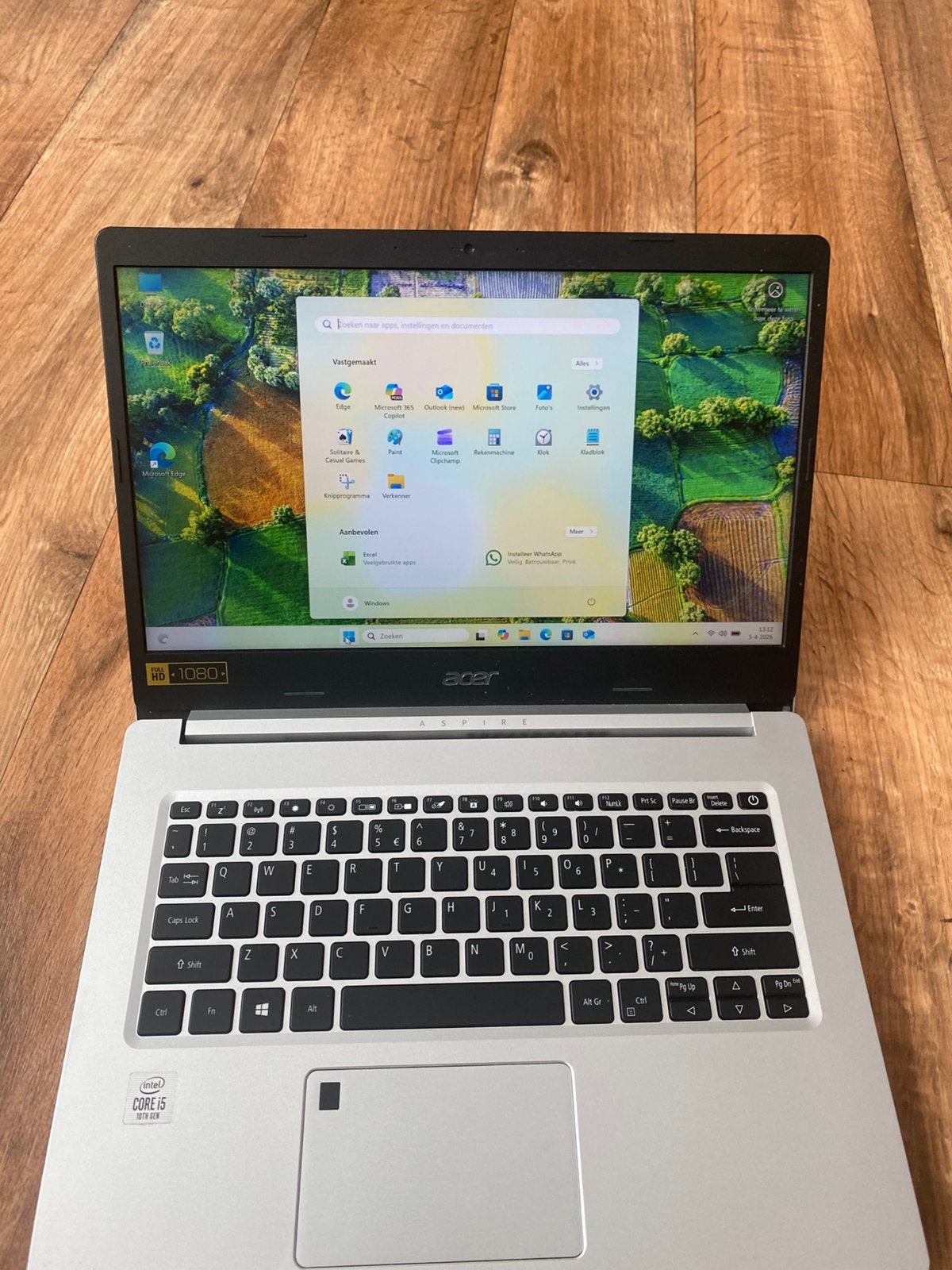 Laptop Acer Aspire i5 10th gen, Computers en Software, Ophalen, Zo goed als nieuw, 14 inch, 2 tot 3 Ghz