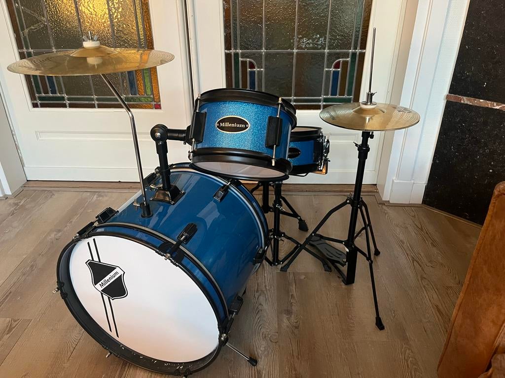 Millenium drumstel voor beginners - Blauw, Muziek en Instrumenten, Ophalen, Gebruikt, Overige merken