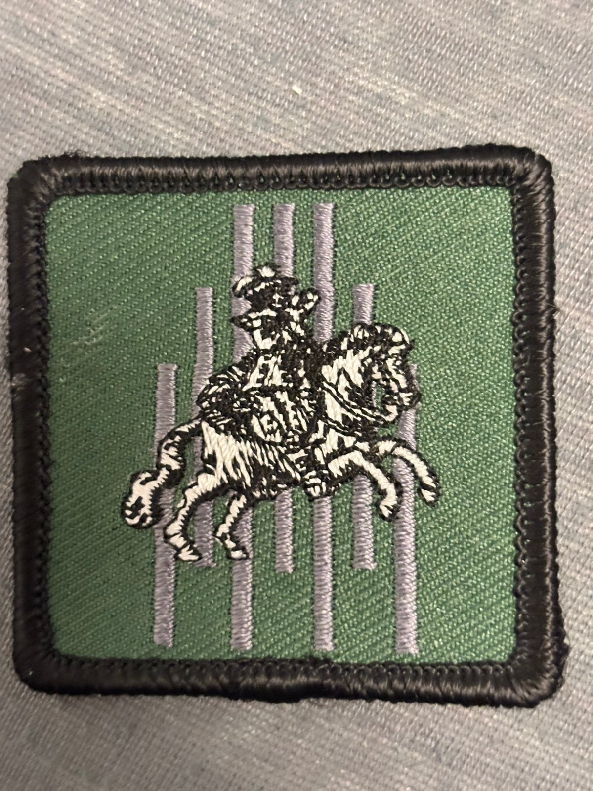 5x5 borst embleem cavalerie opleiding, Verzenden, Landmacht, Nederland, Embleem of Badge
