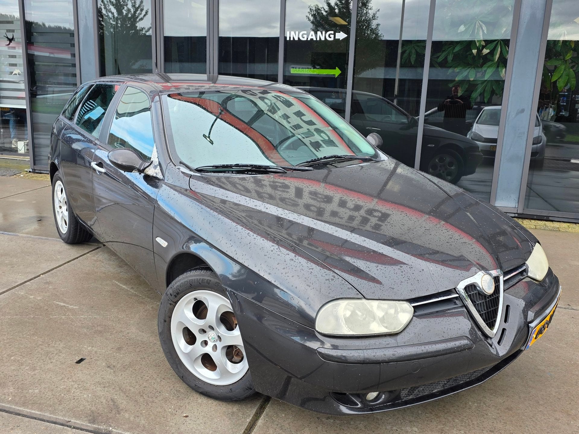 Alfa Romeo 156 Sportwagon 1.8 T.Spark Impression - Leer - Ai, Auto's, Voorwielaandrijving, Automatische klimaatregeling, Gebruikt