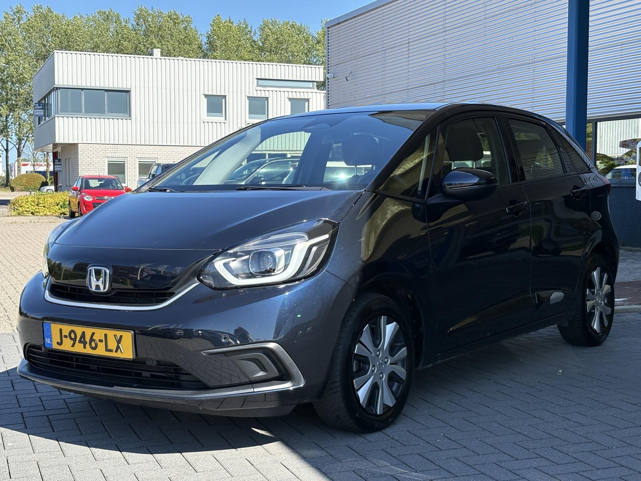 Honda Jazz 1.5 e:HEV Elegance | Stoelverwarming | Cruise con, Auto's, Honda, Euro 6, Blauw, Leder en Stof, Origineel Nederlands