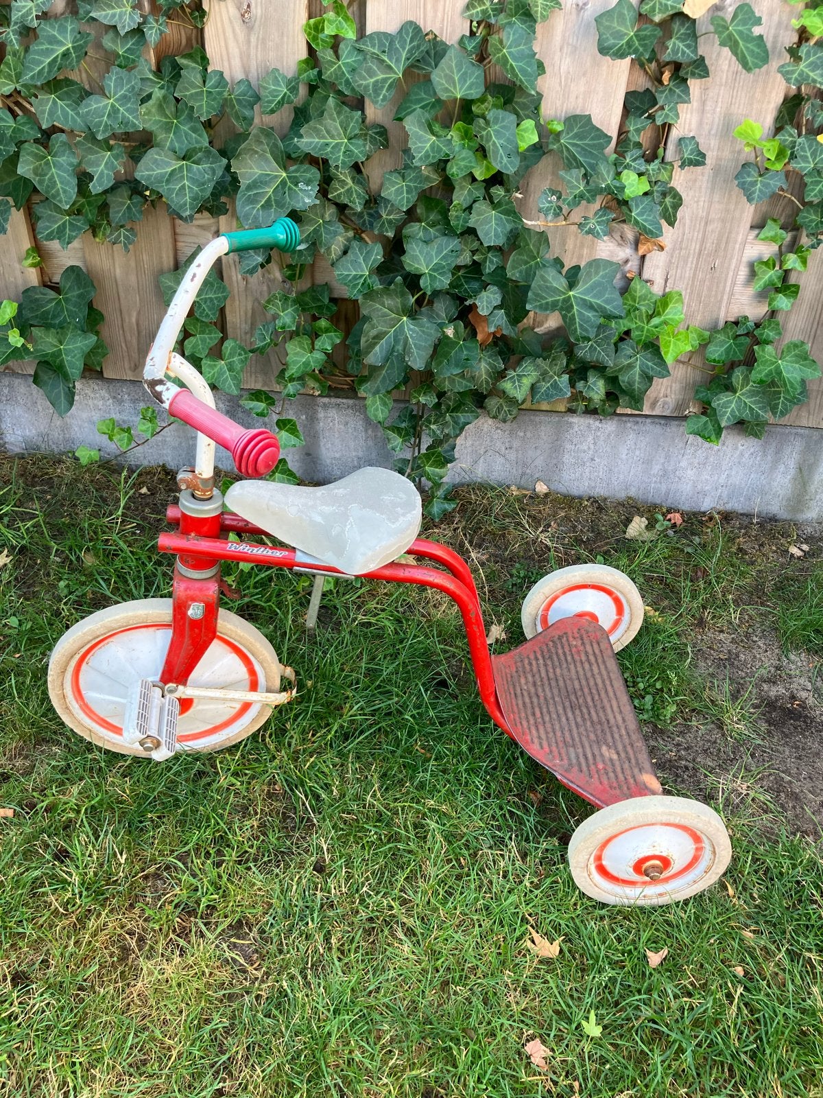 Vintage rode driewieler van Winther, Fietsen en Brommers, Fietsen | Driewielers, Ophalen, Gebruikt