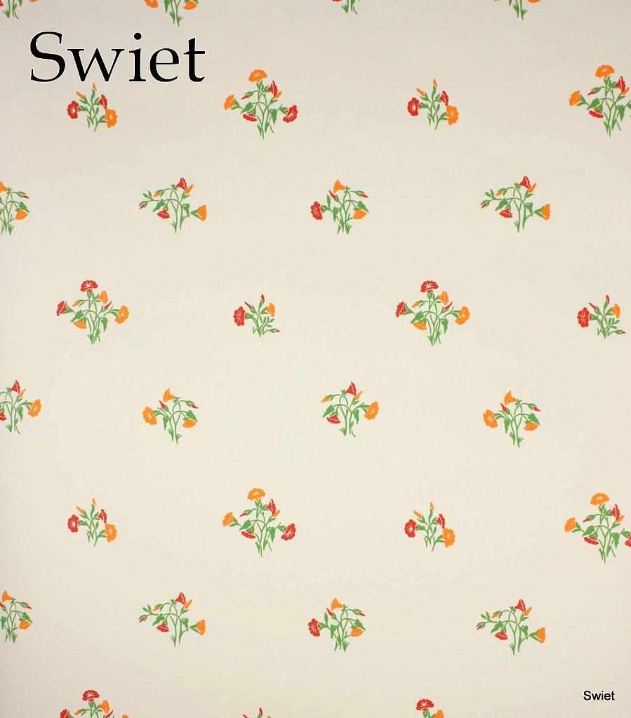 5052 wit bloemenbehang retro keuken vinyl jaren 80 swiet, Ophalen of Verzenden, Minder dan 10 m², Rood