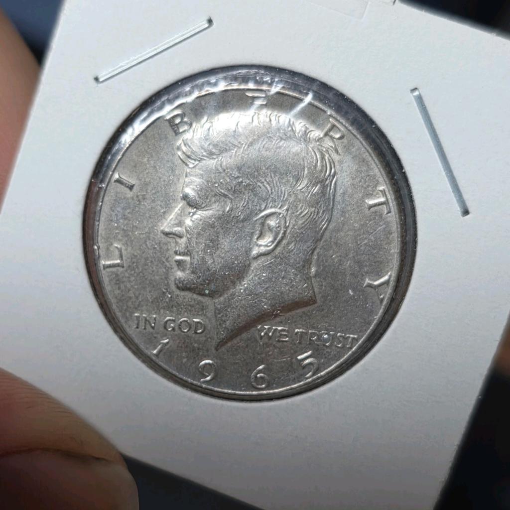 halve dollar 1965 amerika, Verzenden, Noord-Amerika, Losse munt, Zilver